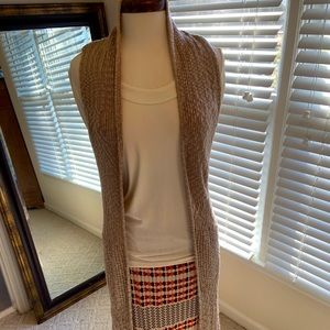 Alta Long Sleeveless Knit Cardigan